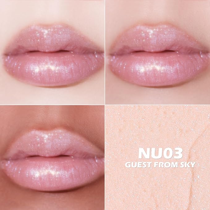 FOCALLURE Moisturizing Shiny Lipstick,Pearl Shimmery Finish,Hydrating Tinted Lip Balm with Creamy Texture,Long Lasting High Pigmented Lip Stain,Guest From Sky