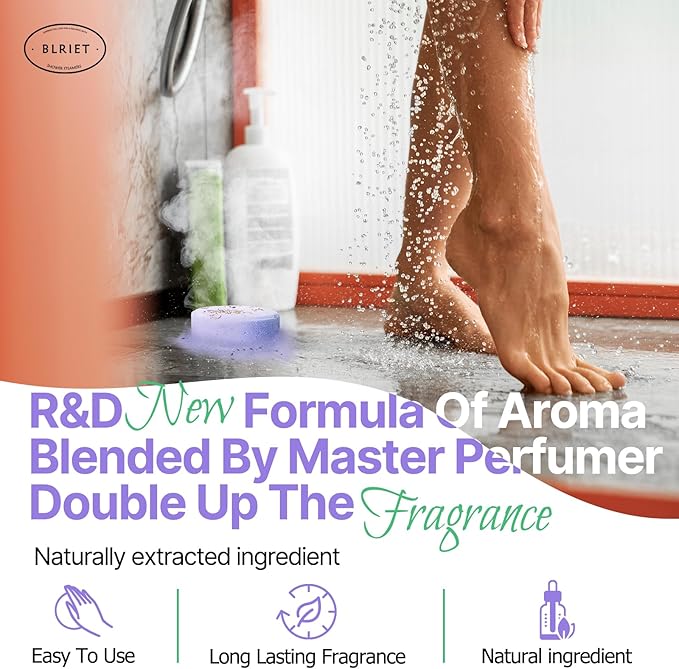 Shower Steamers Aromatherapy BLRIET 8 Pack Gifts for Women Stocking Stuffers Birthday Christmas White Elephant Gifts for Adults Her Mom Him Home Spa Gym Natural Essential Oil Travel Essentials