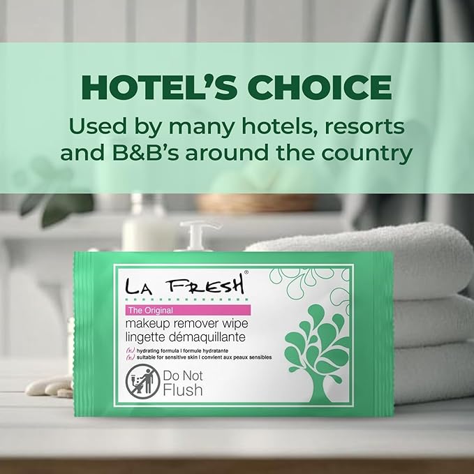 La Fresh Makeup Remover Cleansing Face Wipes Case of 600ct Facial Towelettes with Vitamin E for Waterproof Makeup