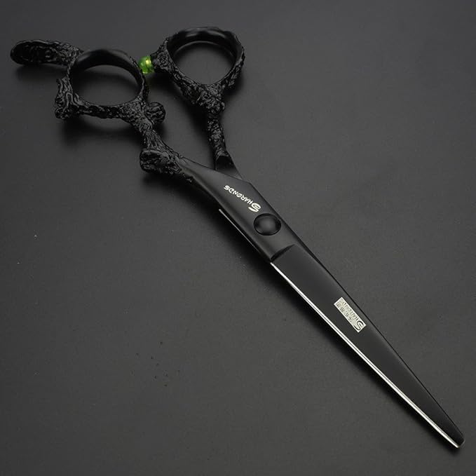 Purple Professional Hairdressing Scissors Hairdresser Hairstylist Cutting Hair & Thinning Hairdressing Scissor (6-inch flat shear-A)