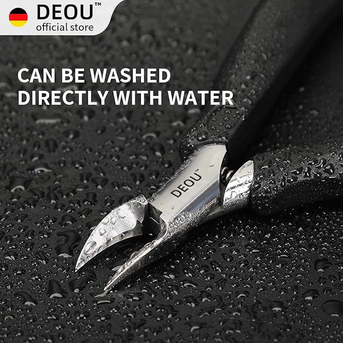 DEOU Toenail Clippers Blade for Ingrown and Thick Nails Stainless Steel Pedicure Tools at Home ingrown toenail Treatment Professional Podiatrist Nail Clippers with Upgraded Handle (Eagle Beak Pliers)