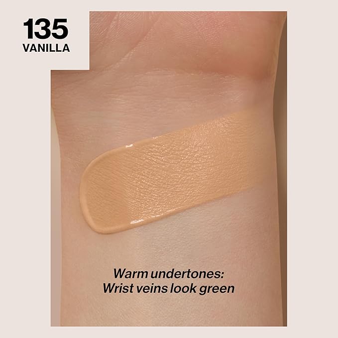 Revlon Liquid Foundation, ColorStay Face Makeup for Combination & Oily Skin, SPF 15, Medium-Full Coverage with Matte Finish, 135 Vanilla, 1 Fl Oz