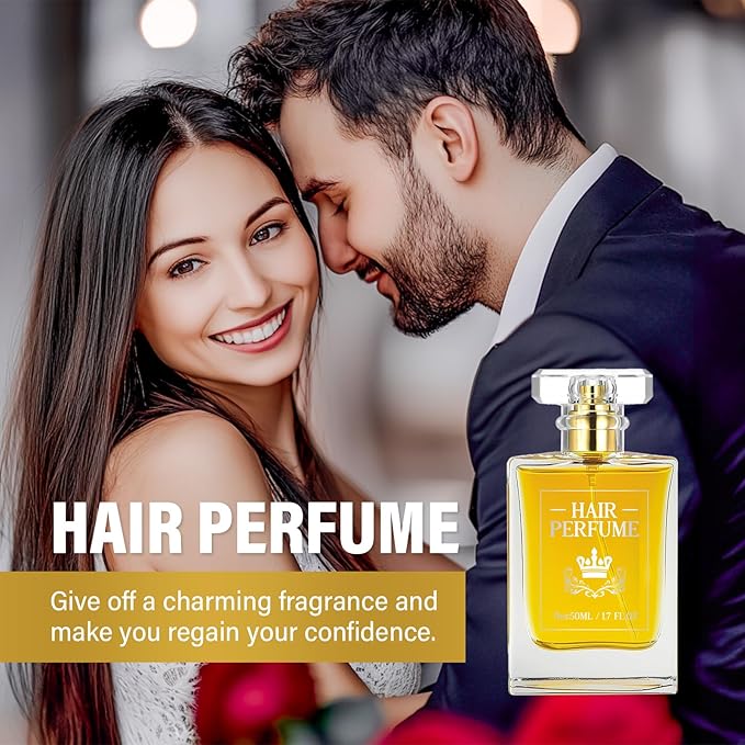 TRIXES Hair Perfume, Mist with Pheromones for Women, Long Lasting Hair Fragrance Spray, Nourishing Anti-Frizz Perfume for Dry Damaged Hair, Premium Scent to Remove Odors, 50ML