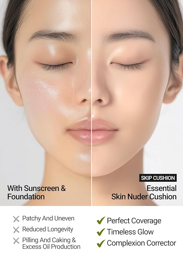 JUNG SAEM MOOL [ SPF ] Essential Skin Nuder Cushion (19 N-Light) | Refill Not Included (0.49 Fl Oz) | SPF50 Broad Spectrum | Natural Finish | Makeup Artist Brand