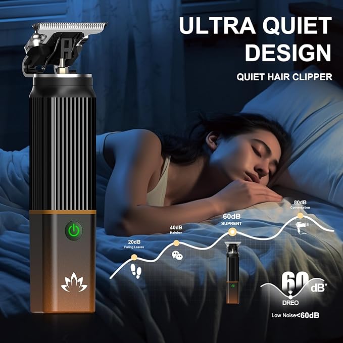 RESUXI Hair Clippers for Men T-Blade Trimmer Electric Shaver Razor Nose Hair Trimmer Set,Beard Grooming Kit 3 in 1 for Nose Ear Body Face Mustache,Father Gifts for Him