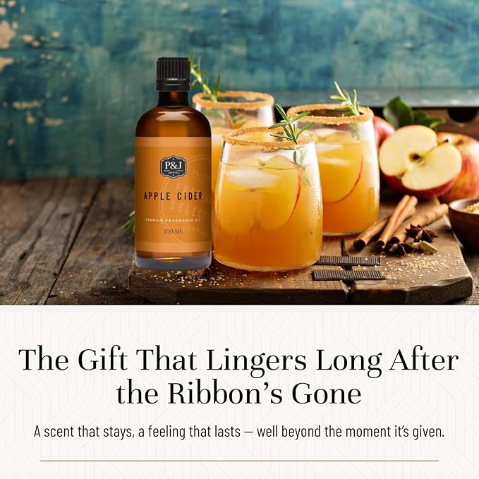 P&J Trading - Apple Cider Scented Oil 100ml - Fragrance Oil for Candle Making, Soap Making, Diffuser Oil