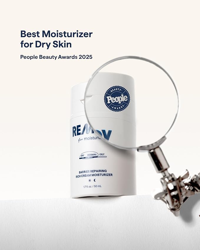 Remedy for Rich Moisture - Barrier Repairing Rich Cream Moisturizer for Normal to Dry Skin - Quadruple Ceramide Complex, Peptides, Squalane, Glycerin- By Dermatologist Dr. Shah, 1.7 fl. oz