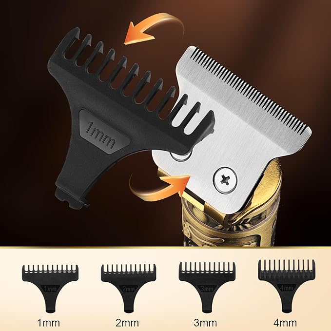 Karrte Men’s Grooming Kit Professional Hair Clippers and Shaver for Men,Electric Razor and Nose Trimmer Set,Beard Trimmer with 2 Foil Head,Gifts for Men