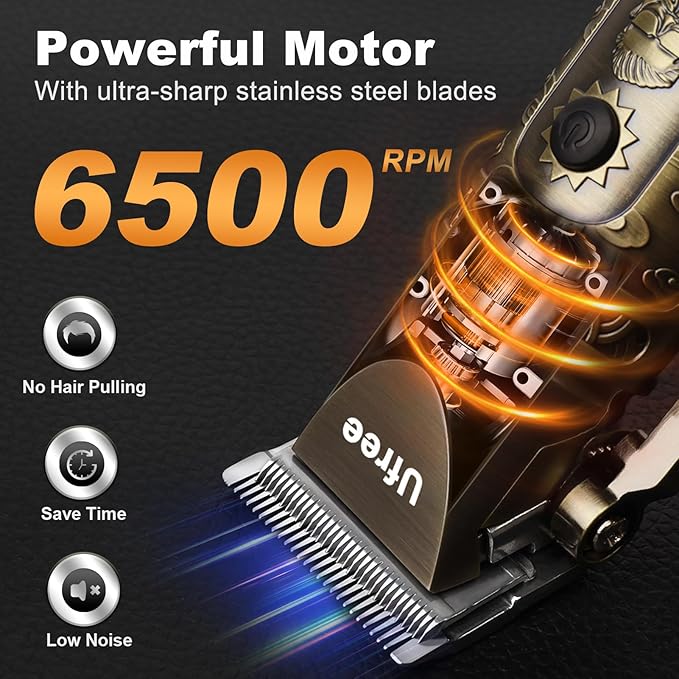 Ufree Beard Trimmer, Hair Clippers Mens Shaver Electric Razor, Hair Trimmer for Men Cordless Barber Clippers and Trimmers Set, Hair Cutting Kit for Men Grooming Gifts