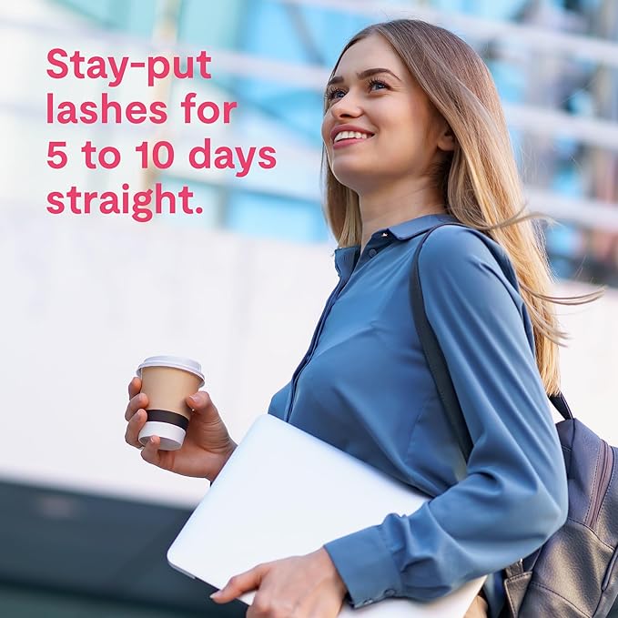 Silly George Single-Size Pop-On Lashes - DIY 1-Step Pre-Glued Faux Eyelash Cluster Kit, Natural Look Extensions, Pack of 24 Individual Clusters, Black - Rosy, 10mm