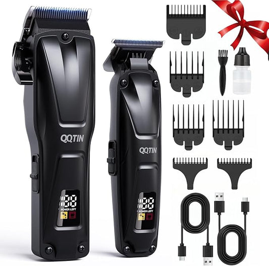 Hair Clippers for Men, Cordless Hair Trimmer for Hair Cutting with Long Battery Life, 8500RPM Electric Clippers and Trimmers Set for Self-Haircut and Family Use (Black)