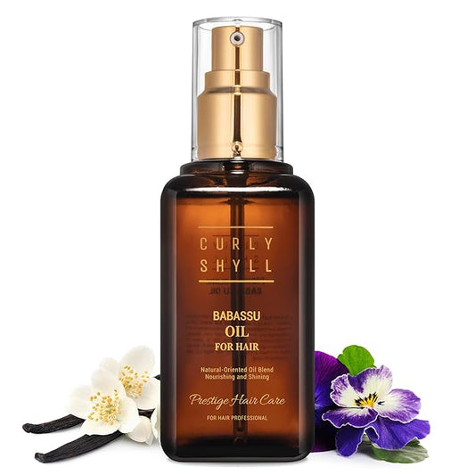 CURLYSHYLL Babassu Oil for Hair | Lightweight Moisturizing Oil for Dry or Damaged Hair | Soft, Non-Sticky Finish | Paraben-Free | 100ml