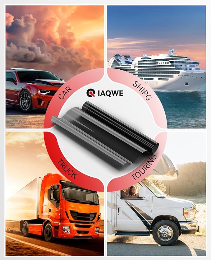 Car Window Tint 20" in x 20'Ft with 50% VLT, Nano Ceramic Window Tint Film for Car, UV&IR Protection Heat Insulation Anti-Explosion Scratch Resistant