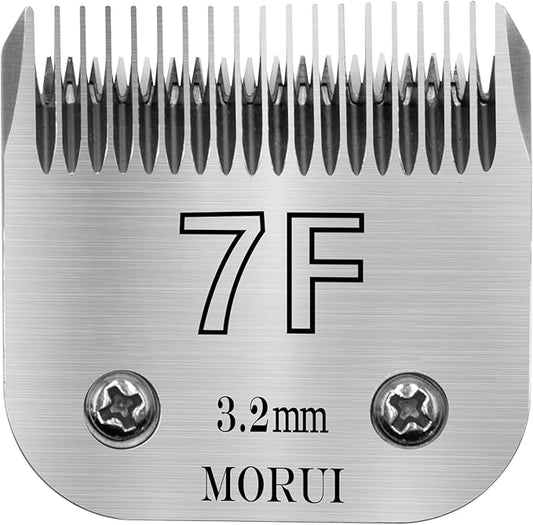 7F Cut Length 1/8"(3.2mm) Detachable Pet Dog Clipper Blades UltraEdge Series Clipper Blades for Dog Grooming Compatible with Most Andis,Oster A5 Wahl KM Series Clippers
