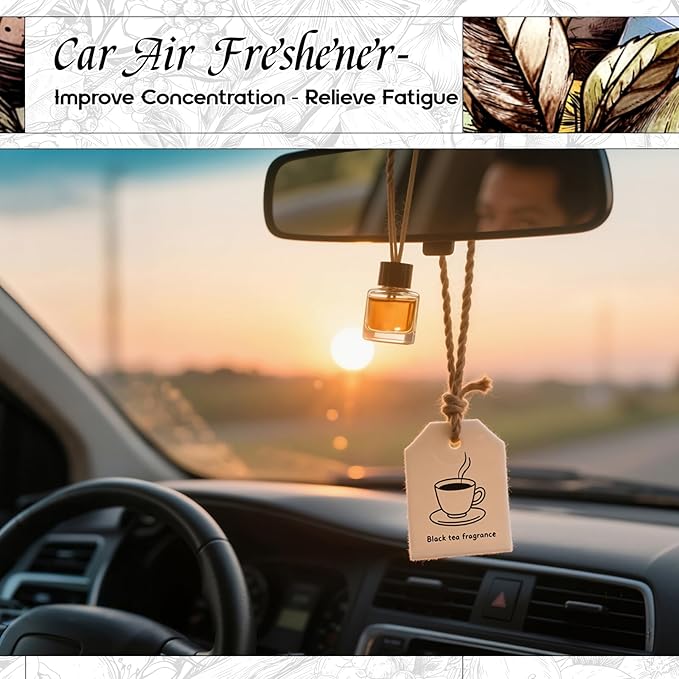 HIQILI Black Tea Fragrance Oil for Diffuser & Car Air Freshener, Long-Lasting Hotel Scent, Candle & Soap Making Supplies - 1 Fl Oz