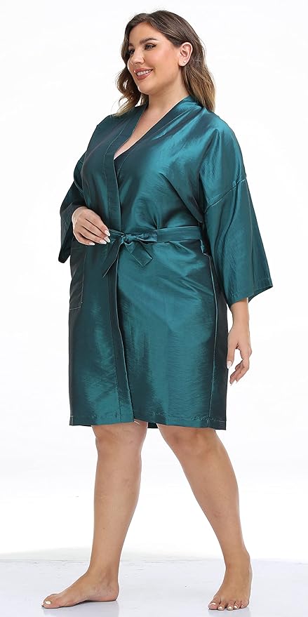 PERFEHAIR Salon Client Gown Robes Cape, Hair Salon Smock for Clients- Kimono Style-(Blue)