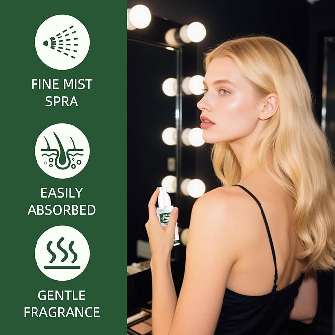 Hair Growth Oil Spray Batana Oil Dr Sebi Organic With Rosemary Castor Ginger, Natural Hair Loss Treatments for Women Men Promotes Regrowth Reduces Loss Thinning Strengthen Scalp Nourishes Dry