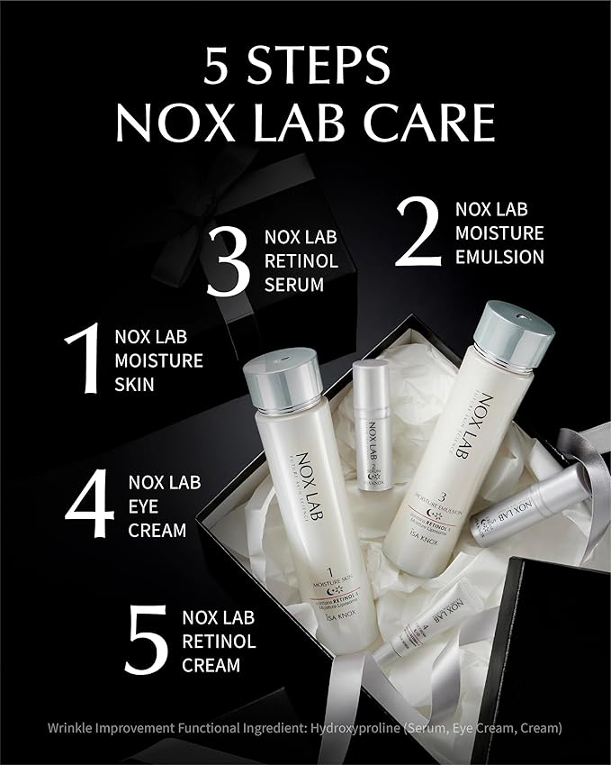 ISA KNOX Nox Lab Smart Edition gift Set (13.38 fl oz, Duo Set) - Korean Skincare, Anti-Aging, Hydrating & Firming Set for Wrinkle Care. with Smart Retino Formula, Retinol, Moisture Liposome