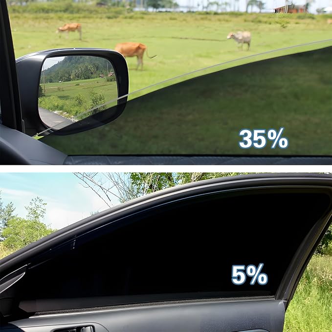 50% VLT Ceramic Car Window Tint Film - (30in*25ft) Window Privacy Film, 99% Blocks UV & 92% IR Ray, Glare Reduction Blackout Window Film Auto Car Windshield Sun Shade Roll