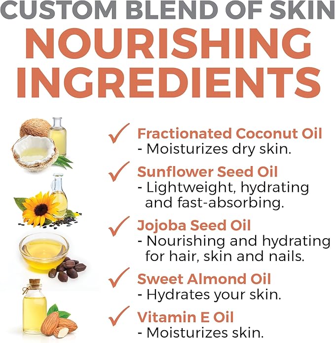 Viva Naturals Organic Massage Oil, Unscented, 8 fl oz (237 mL) – Non-Greasy, Certified Organic Massage Therapy Oils