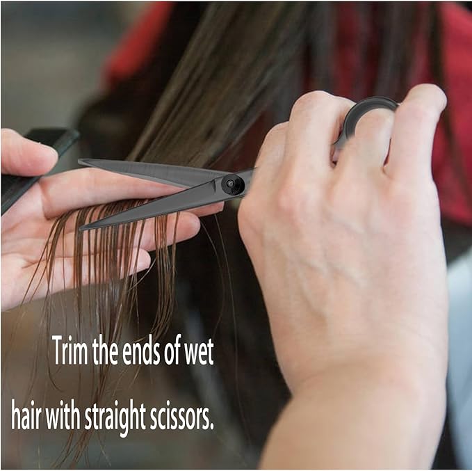 6-Piece Hair Scissors Set - 440C Steel Barber Shears Kit with Case, Razor-Sharp Professional Hairdressing Scissors for Salon, Home, Men/Women, Kids & Pet Grooming