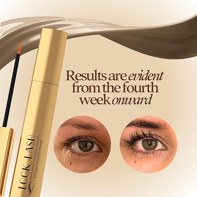 Look Lash Eyelash Enhancing Serum & Eyebrow Serum – Supports Longer-Looking Lashes and Fuller Brows, Gentle for Sensitive Skin, 5.5 ml, 6–8 Mo Supply
