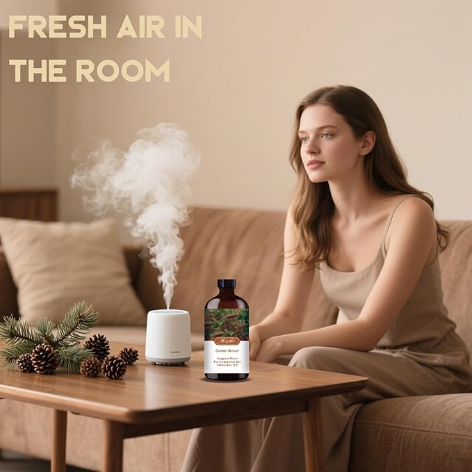Cedarwood Essential Oil-Cedarwood Fragrance Oil 4.33oz (130ml)-100% Pure Natural Scent for Diffusers, Candles, Soap Making & Aromatherapy-Relaxing Home & Gift Essential Oil for Bath, Massage