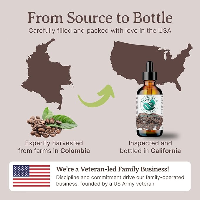 Bella Terra Oils Premium Roasted Coffee Bean Oil – 1 gallon, Carrier Oil, Aromatic, Antioxidant-Rich, for Skin & Hair Care