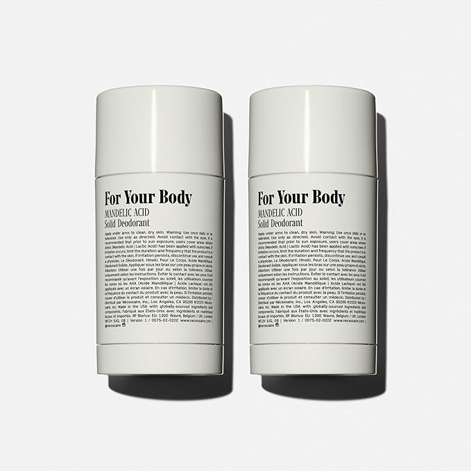 Nécessaire The Deodorant Hinoki | Natural Aluminum Free Deodorant For Women & Men. Extra Strength Treatment with Mandelic Acid. Free of Baking Soda, Ozokerite & Parabens (2x 75 g/2.5 oz)