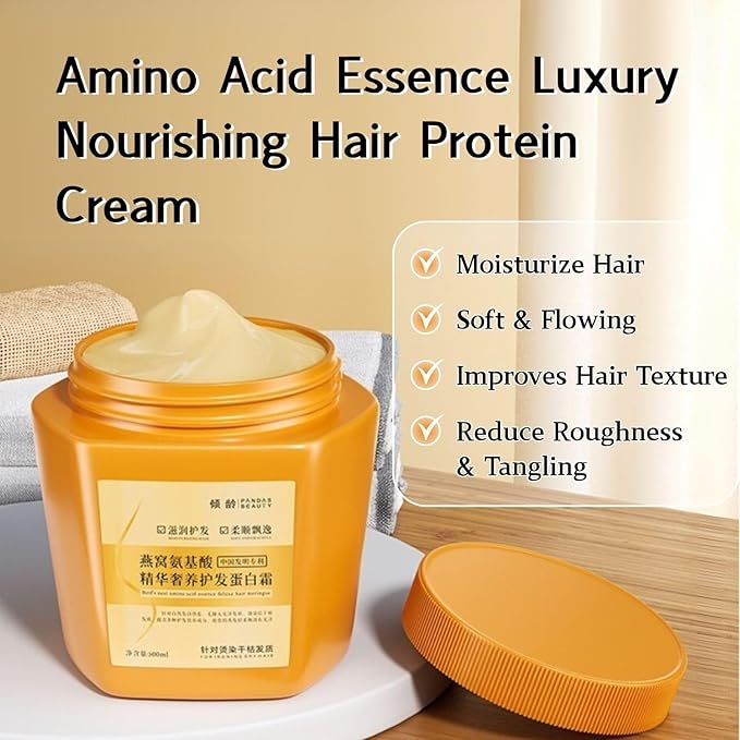 Amino Acid Essence Luxury Nourishing Hair Protein Cream, Amino Acid Essence Hair Protein Cream, Birds Nest Amino Acid Hair Care, Amino Acid Hair Repair Cream for Dry Hair