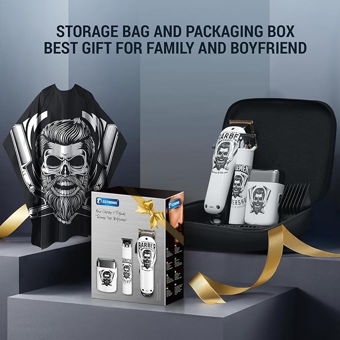 BESTBOMG® Hair Clippers for Men Professional, Beard Trimmer Kits & Sets, Electric Shavers, Hair Clippers & Trimmer Ceramic T-Blade, for Barber, for Gifts