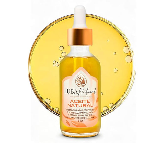 IUBA NATURAL HAIR GROWTH AND CARE Organic Scalp & Hair Oil – Natural hair oil for hair growth and repair – Strengthening hair treatment oil for women & men – Dry scalp solution 2 oz