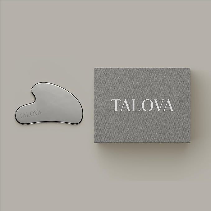 304-Grade Stainless Steel Gua Sha Facial Tool, Easing Facial Tension, Massage and Sculpting Tool for Face and Body, Encourage Lymphatic Drainage, Jawline Sculptor, Skin Care Gift