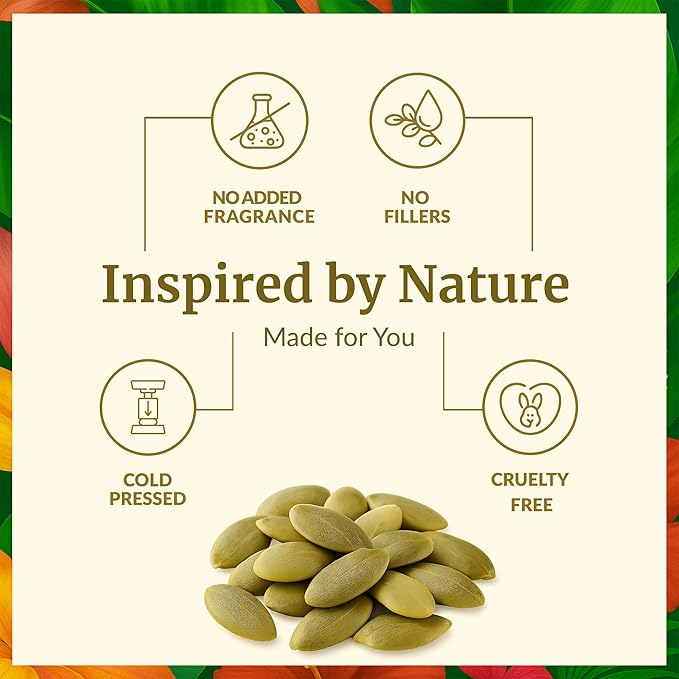 SVA Pumpkin Seed Oil Organic - 2 Fl Oz – 100% Natural Cold Pressed Pumpkin Seed Oil - for Face, Skin Care, Hair Care, Scalp Massage & Body Massage - with Dropper