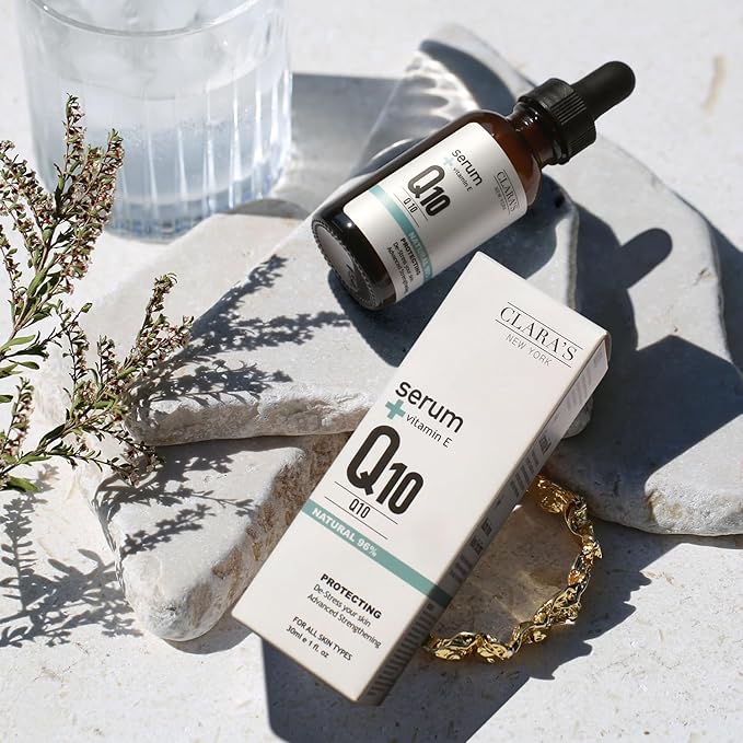 CLARA'S NEW YORK Q10 Facial Serum with Vitamin E – Hydrating, Brightening & Skin-Supportive – 30ml / 1 Fl Oz – Made in USA
