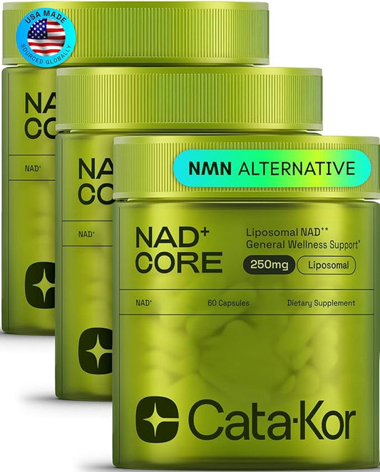 NMN Supplement Alternative – Liposomal NAD+ Supplement – Third-Party Tested – NAD CORE – 90-Day Supply – 180 Capsules
