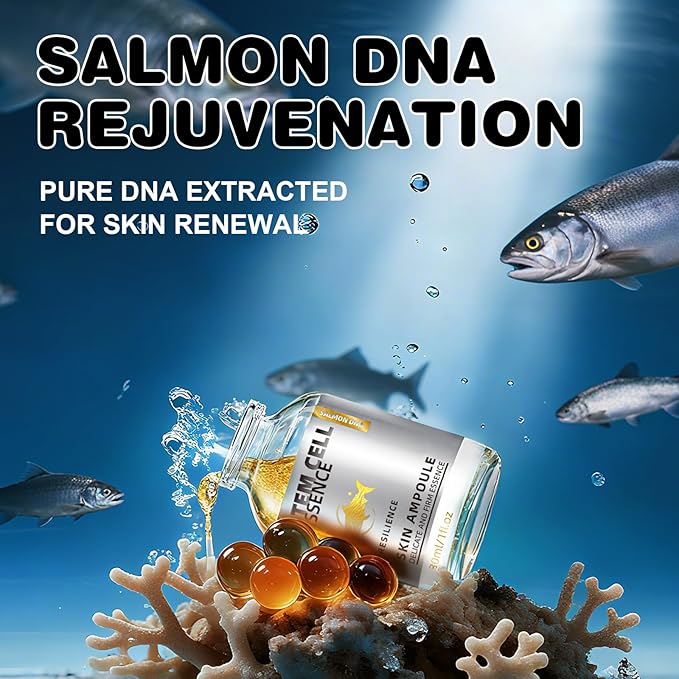 Salmon DNA Serum – Salmon DNA Microneedling Serums for Face and Body, Anti-Aging Hydration Booster, Skin Repair, Brightening & Firming Serum for Use with Microneedling, Derma Roller & Pen