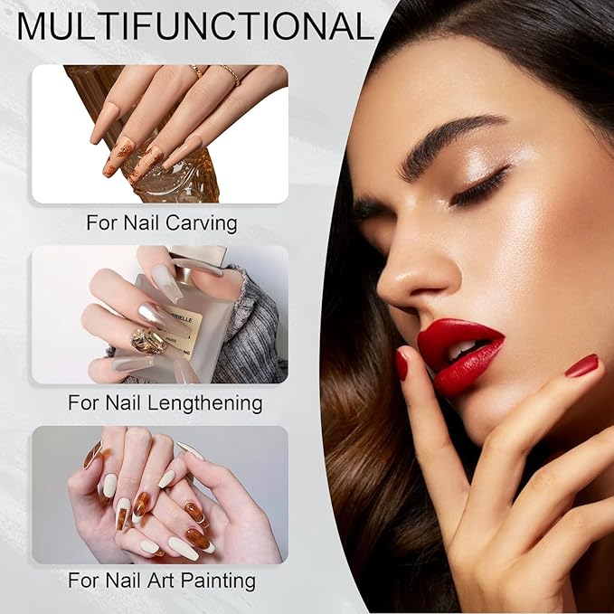 Acrylic Nail Brush Size #10, 100% Pure Kolinsky Nail Art Brushes for Acrylic Application, Sturdy Handle Oval Shaped Acrylic Powder Nail Design Tools for Professional Manicure DIY