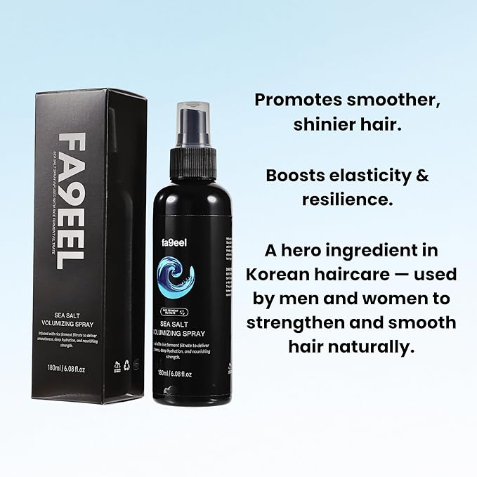 Sea Salt Spray for Hair | Texturizing, Volumizing Hair Mist with Rice Ferment (Rice Protein) and Aloe Vera | Beach Waves, Shine, Lightweight, Non-Greasy Hydration for Men and Women