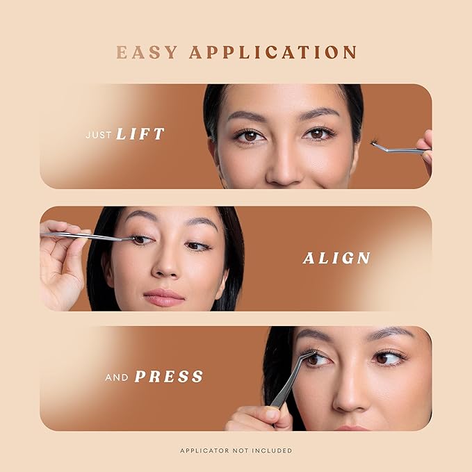 Silly George Pop-On Lashes - DIY 1-Step Pre-Glued Faux Eyelash Clusters, Natural Look Extensions, Brown - Rosy, 5-7 Pair Set, Pack of 60 Clusters