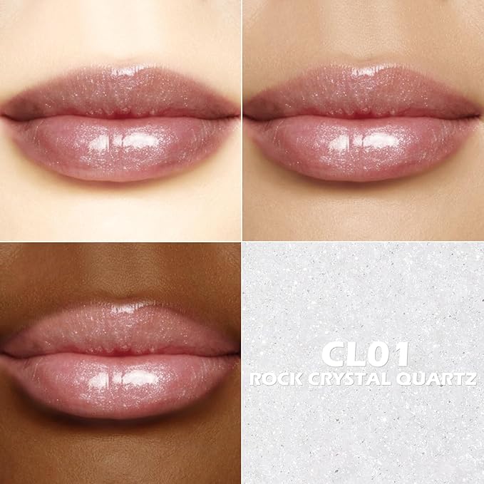 FOCALLURE Moisturizing Lipstick,Transparent Lip Balm,Hydrating Clear Lip Balm with Creamy Texture,Long Lasting Lip Stain,Rock Crystal Quartz