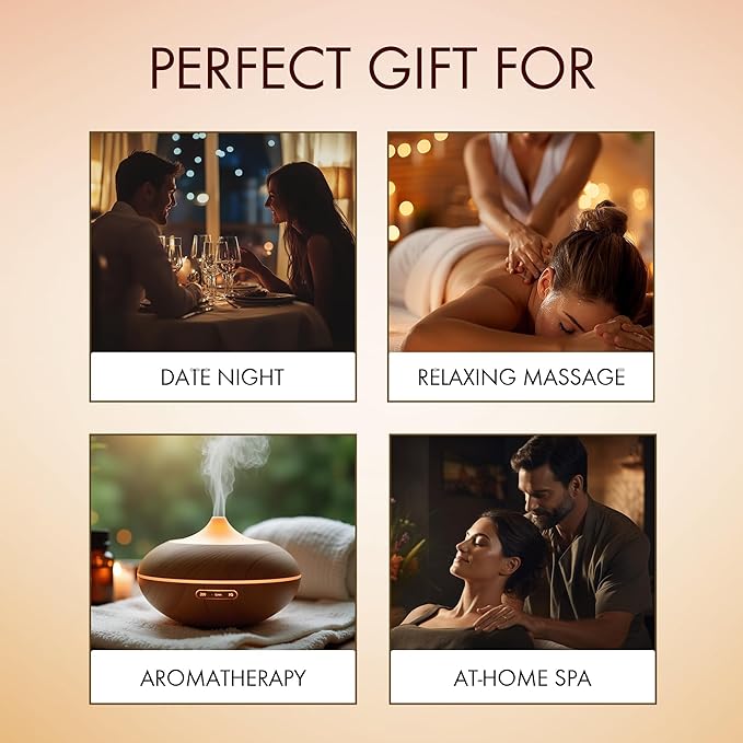 MAJESTIC PURE Cocoa Massage Oil for Massage Therapy - Refreshing, and Relaxing - Natural Oils with Cocoa Butter, Vitamin E & Lavender Oil - for All Skin Types - Men and Women - 8 fl oz