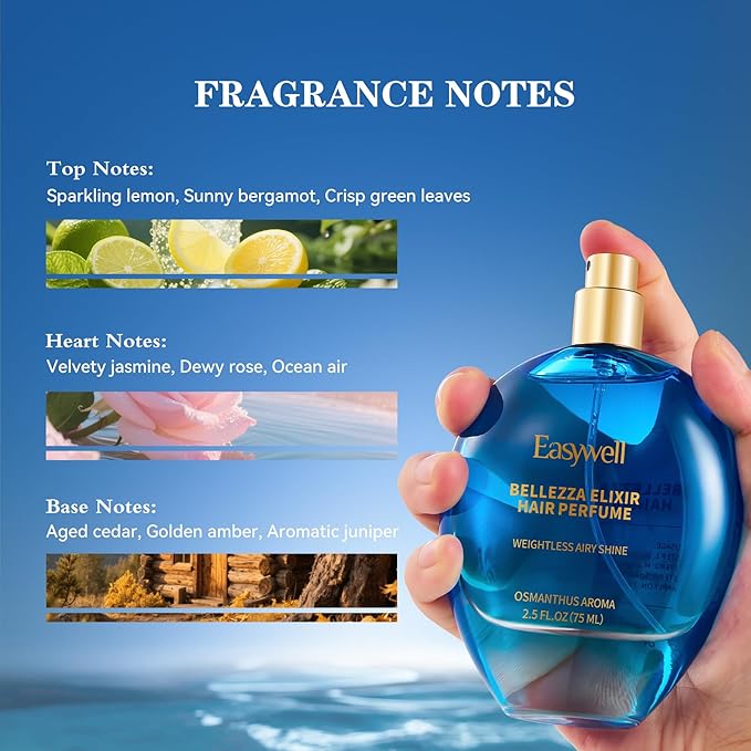 Leave In Conditioner Spray, Hair Perfume for Women, Hair Spray with Vitamin B5, Moisturizing & Nourishing Damaged Hair, Osmanthus Aroma, 2.5 Fl Oz, Present Edition with 2 Additional Mini Samples