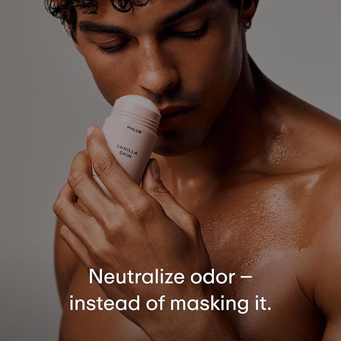 PHLUR Vanilla Skin Deodorant Duo - Natural 48 Hour Odor Protection - Baking Soda Free & Aluminum Free Deodorant with Salicylic Acid, Arrowroot Powder & Tamanu Oil (2 x 1.76 oz)