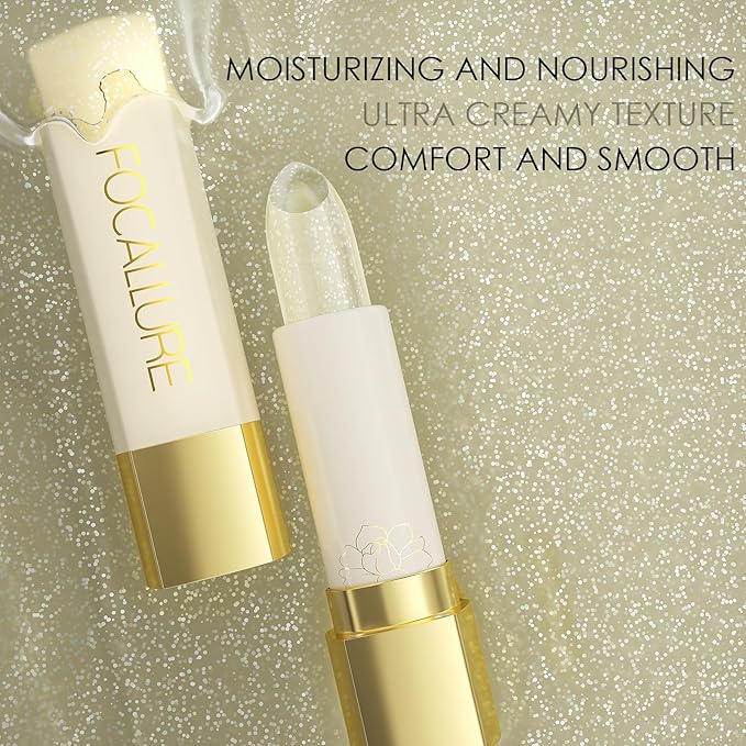 FOCALLURE Moisturizing Lipstick,Transparent Lip Balm,Hydrating Clear Lip Balm with Creamy Texture,Long Lasting Lip Stain,Rock Crystal Quartz