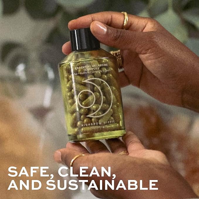 Essential Wellbeing Complex | Hair Growth, Strength & Scalp Support | Hormone Balance, Stress Relief, Gut & Cellular Health | Sesbania, Ashwagandha, Antioxidants | 120 Capsules