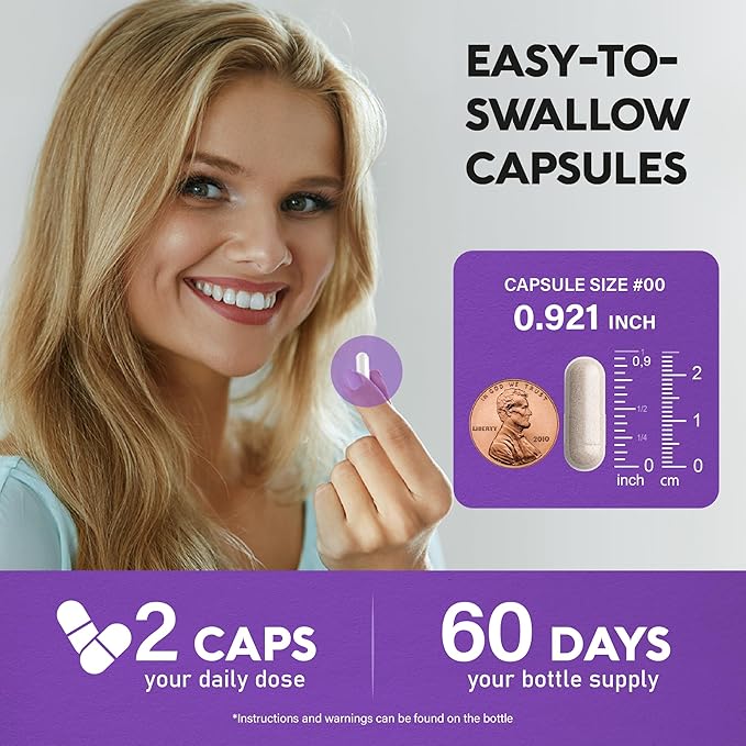 Biotin | Collagen | Hyaluronic Acid | Keratin - Clinically Tested Supplement - Hair Growth Support, Skin & Nails - 25000 mcg Vitamins B2, B3, B6 & B7 + B1 - Made in USA - Women & Men | 120 Capsules