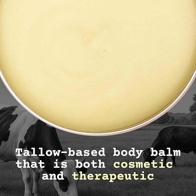 The Tallowed Truth F-Balm Tallow – Grass-fed, Grass-finished Tallow – 5 Ingredients Only – Canadian-made All Purpose Tallow Balm – Made in Canada – Tallow for Face & Body (2 oz (1-Pack), Unscented)