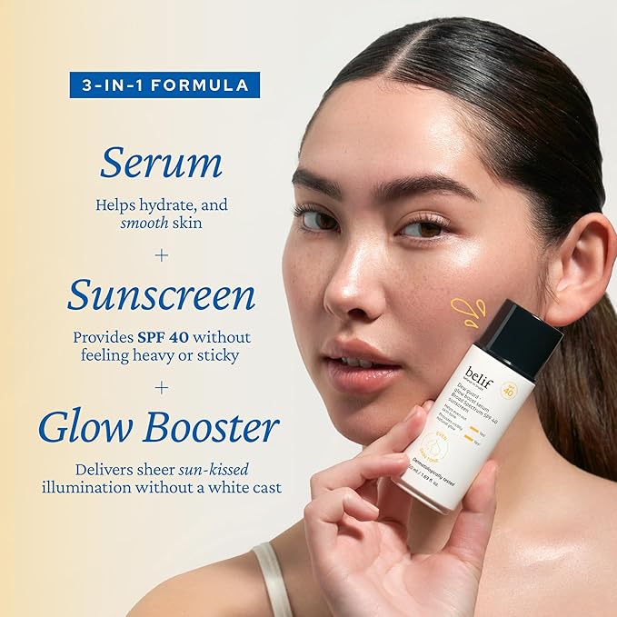 belif Dew Guard Vitamin C Glow Tint SPF 40 - Niacinamide, Hyaluronic Acid, Glow Booster + Serum + UVA/UVB Protection, Korean Tinted Mositurizer, 1.69 fl. oz
