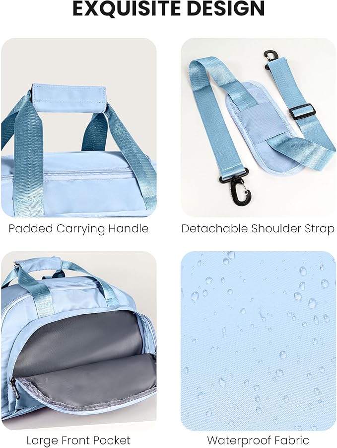 Teen Girl Gift Trendy Stuff, Initial Gym Bags with Shoe Compartment, Dance Bag for Girls, Monogram Kid Overnight Bags, Travel Duffle Tote-Perfect for Ballet Sport Yoga Gymnastics (Letter R)